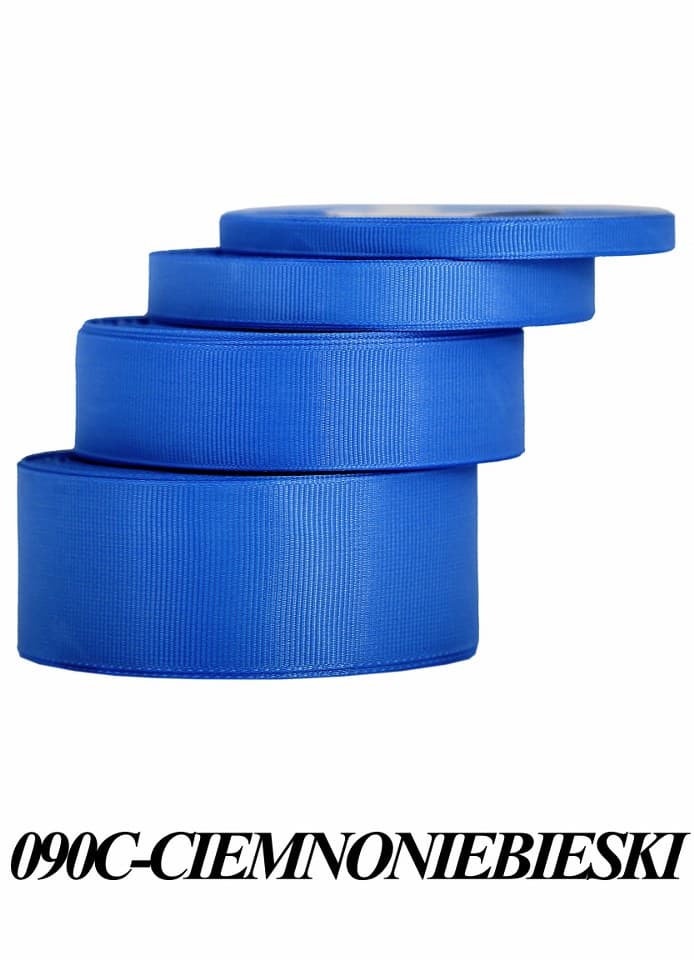 Wstążka rypsowa, 25mm/22mb, ciemnoniebieska