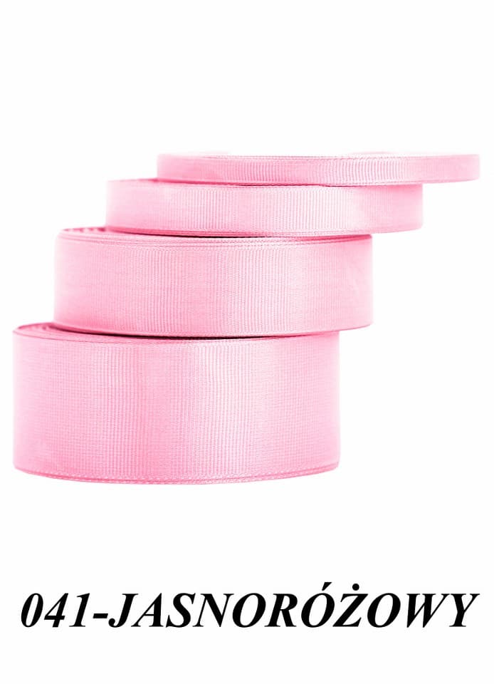 Wstążka rypsowa, 38mm/22mb, jasnoróżowa