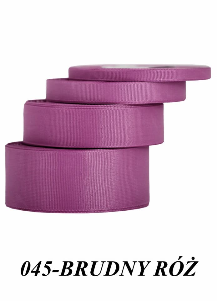 Wstążka rypsowa, 38mm/22mb, brudny róż