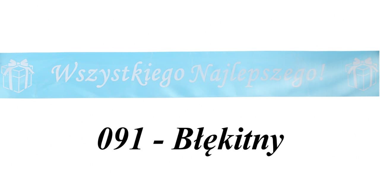 Wstążka satyna Wszystkiego Naj 12mm/22mb, błękitna