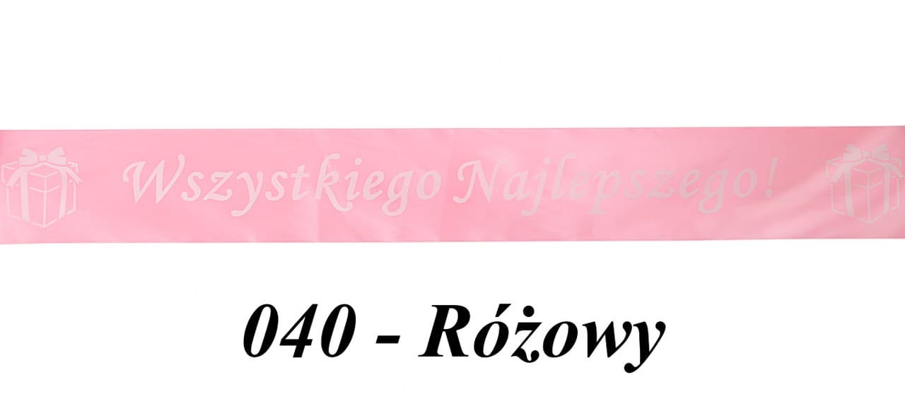 Wstążka satyna Wszystkiego Naj 38mm/10y, różowa