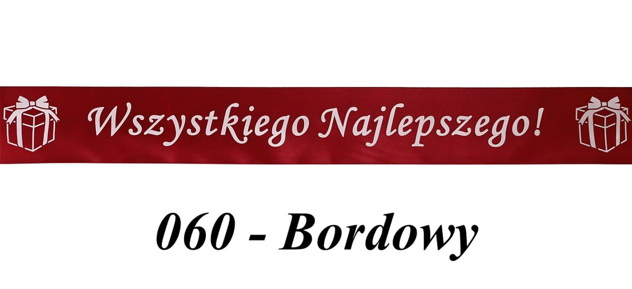 Wstążka satyna Wszystkiego Naj 38mm/10y, bordowa