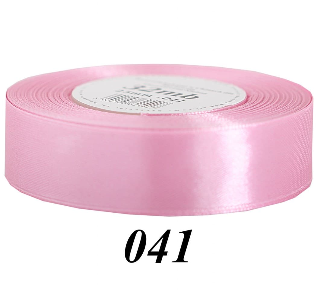 Wstążka satynowa 25mm/32mb, jasnoróżowa