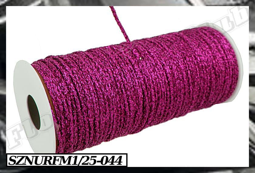 Sznurek florystyczny z drutem, 1mm/25mb, amarant