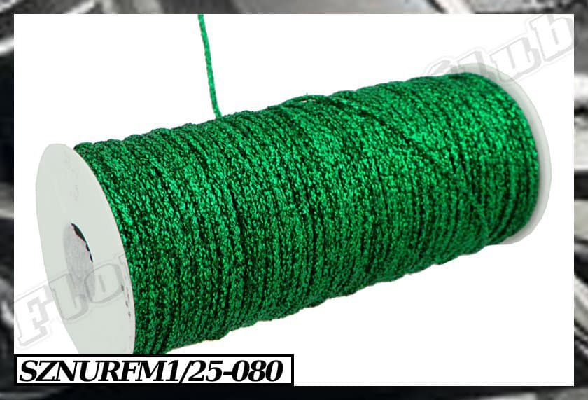 Sznurek florystyczny z drutem, 1mm/25mb, zielony