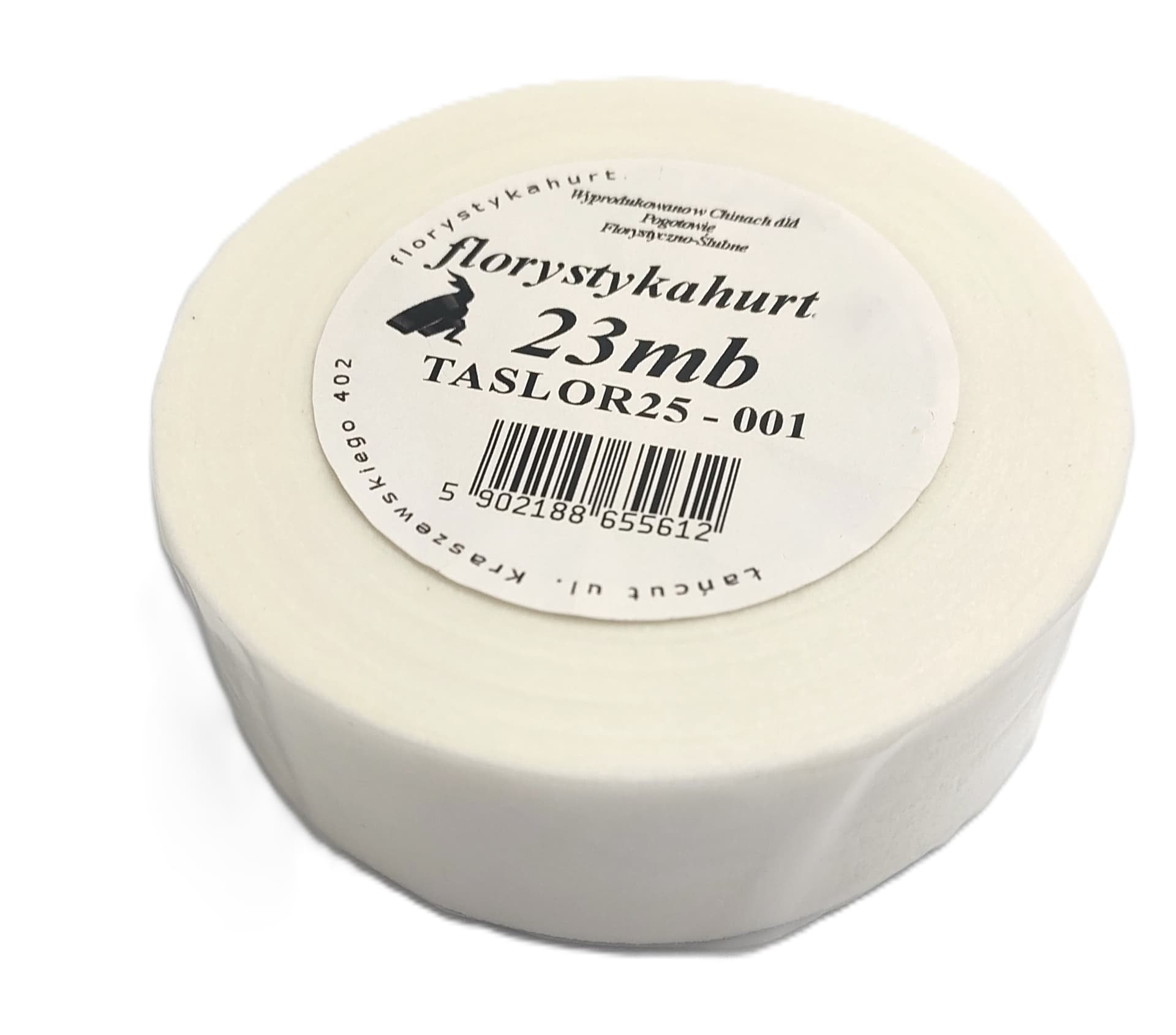 Taśma Florystyczna Rozciągliwa 25mm/23m biała