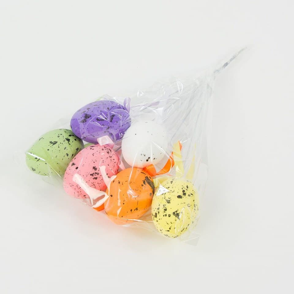 Jajko styropianowe przepiórcze pik 4x6cm/6szt, mix