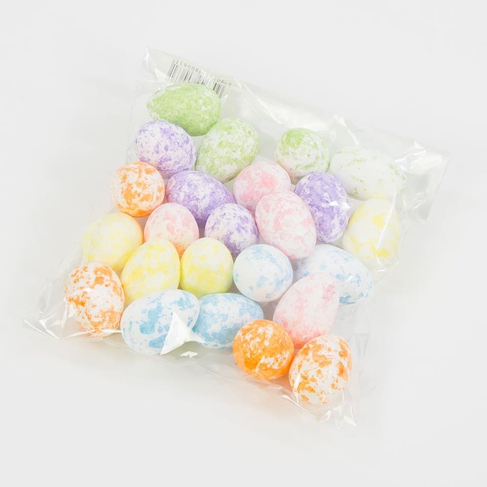 Jajko styropianowe kolorowe 2,5x3,5cm/24szt, mix