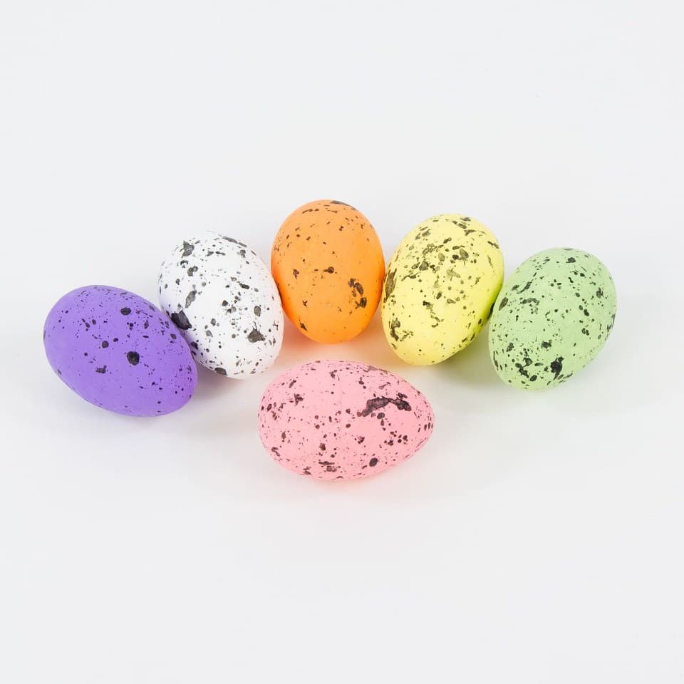 Jajko styropianowe przepiórcze 4x6cm/12szt, mix