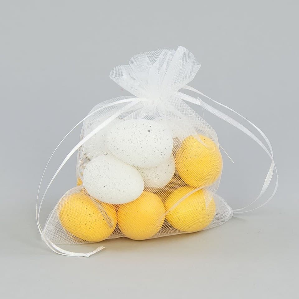 Jaja plastikowe z zawieszką girlanda, 5cm/12szt