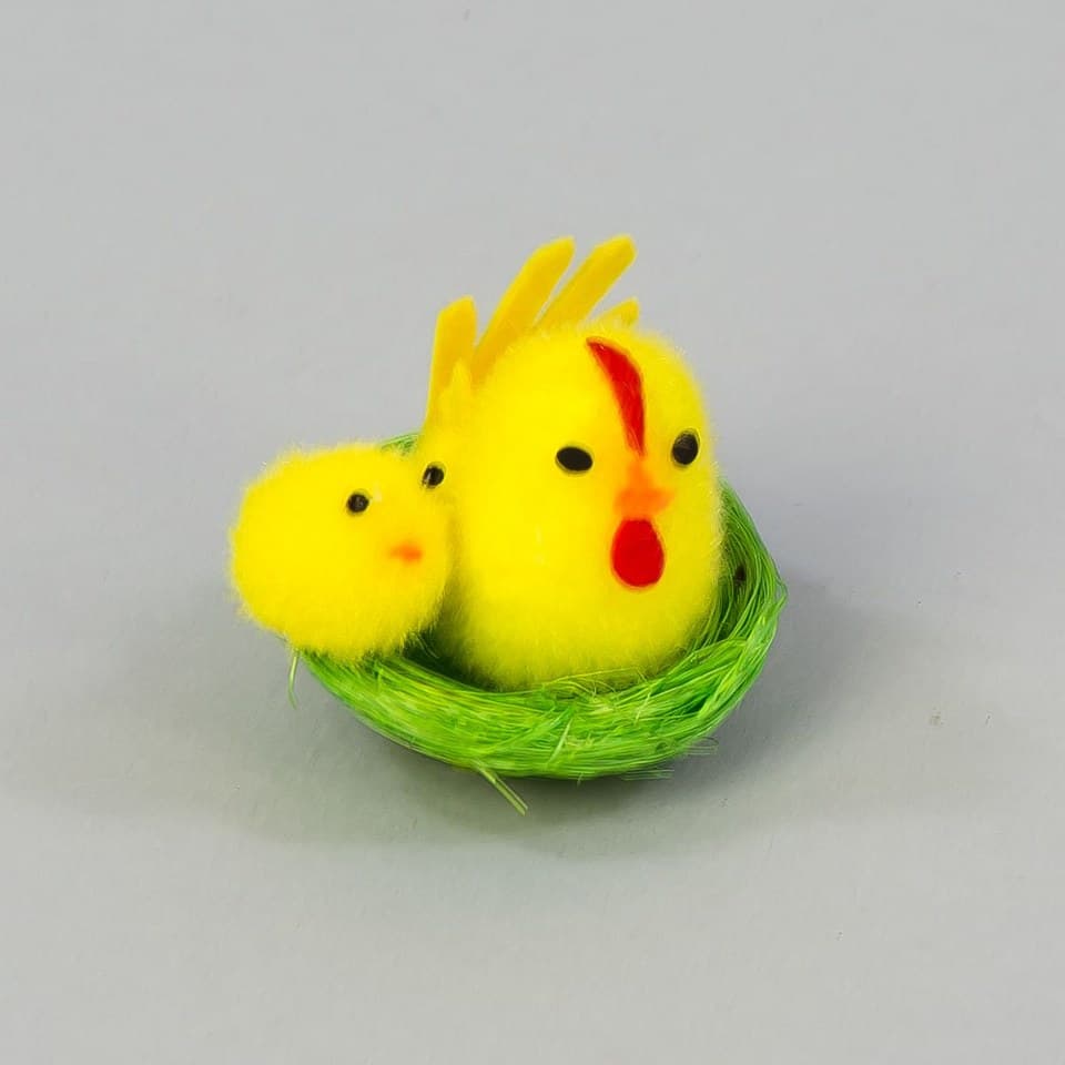 Kogut z kurczakiem w gnieździe śr.5cm/12sztuk