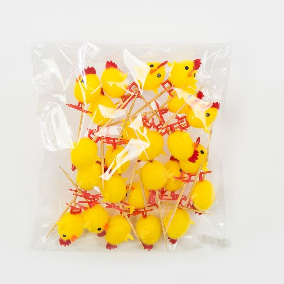 Kurczaki na piku 25x35mm/24sztuki