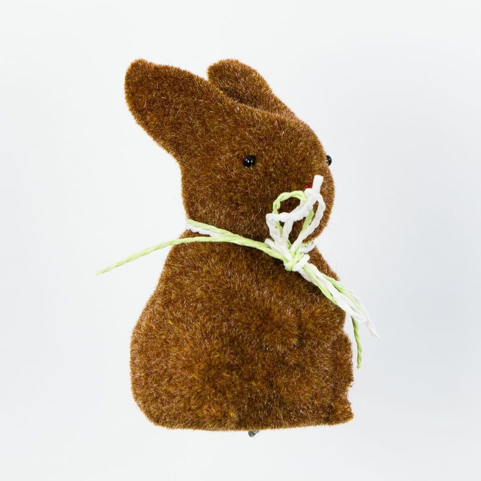 Królki siedzący flokowany, 6x10cm, brązowy