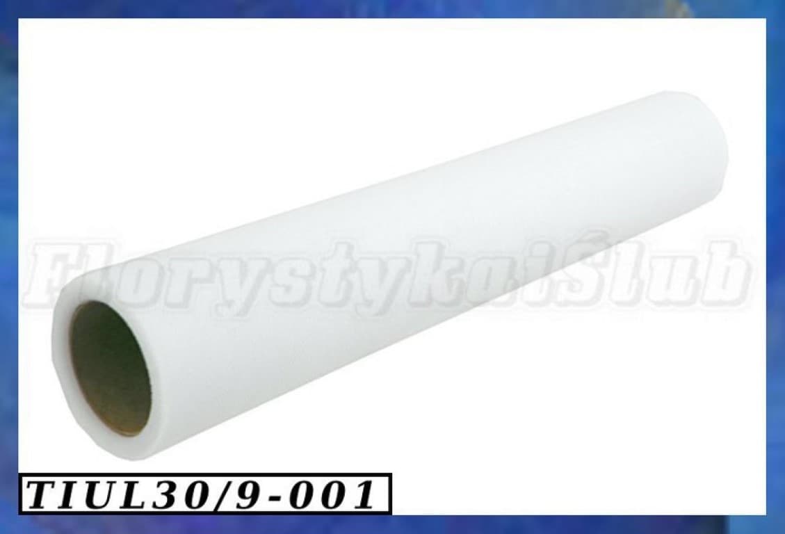 Tiul Drobny, 30cm/9m biały