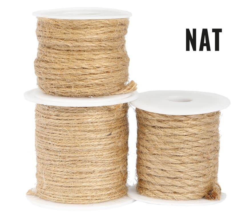 Sznurek jutowy pleciony, 2mm/50mb, naturalny