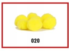 Pompony miękkie, śr. 1cm/100szt, żółte