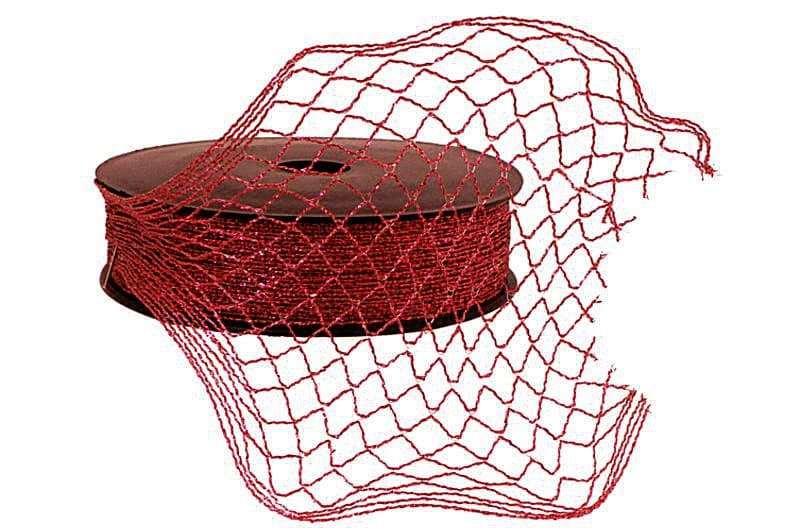Wstążka "Kabaretka" 3cm/10m czerwona