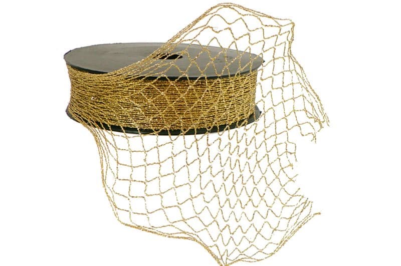 Wstążka "Kabaretka" 3cm/10m złota