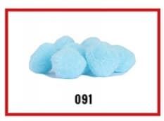 Pompony miękkie, śr. 2cm/50szt, błękitne