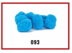 Pompony miękkie, śr. 3cm/20szt, chabrowe