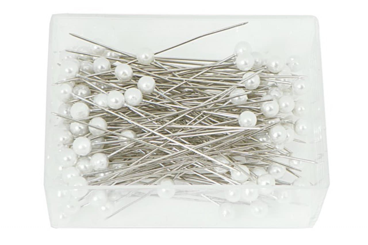 Szpilki z perełką długość 5,2cm śr.6mm/72szt białe