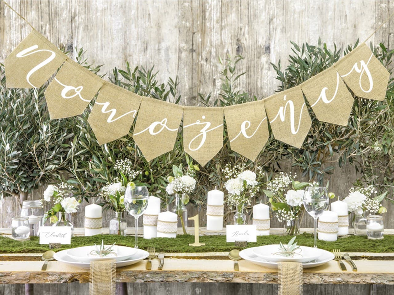 Wstążka jutowa z koronką, 5cm/5mb, model 03