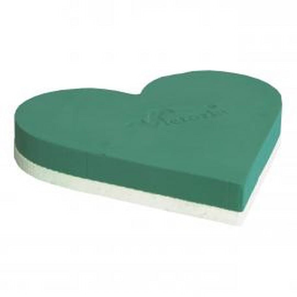 Gąbka florystyczna serce,  wys.32cm, szer.38cm