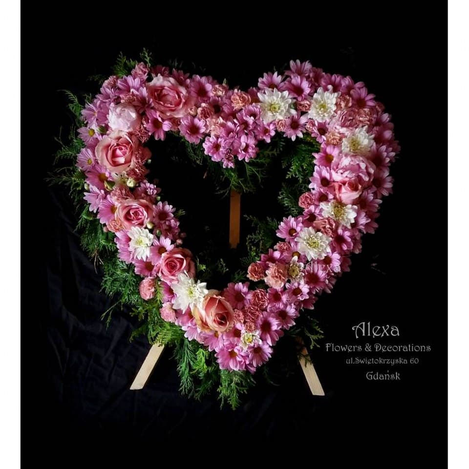 Gąbka serce otwart na nogach,  wys.41cm, szer.47cm