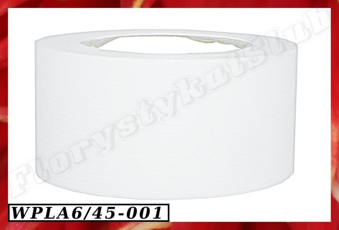 Wstążka plastikowa 6cm/45mb, biała