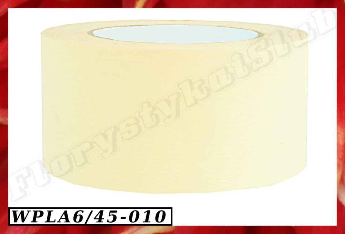 Wstążka plastikowa 6cm/45mb, kremowa