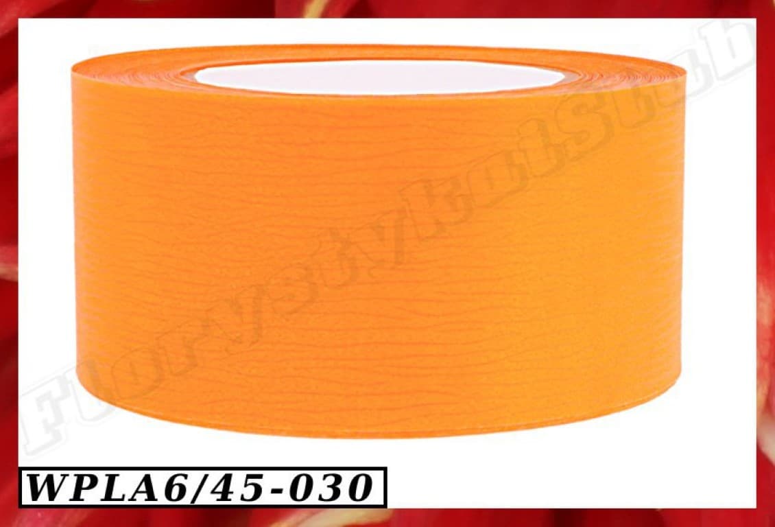 Wstążka plastikowa 6cm/45mb, pomarańczowa