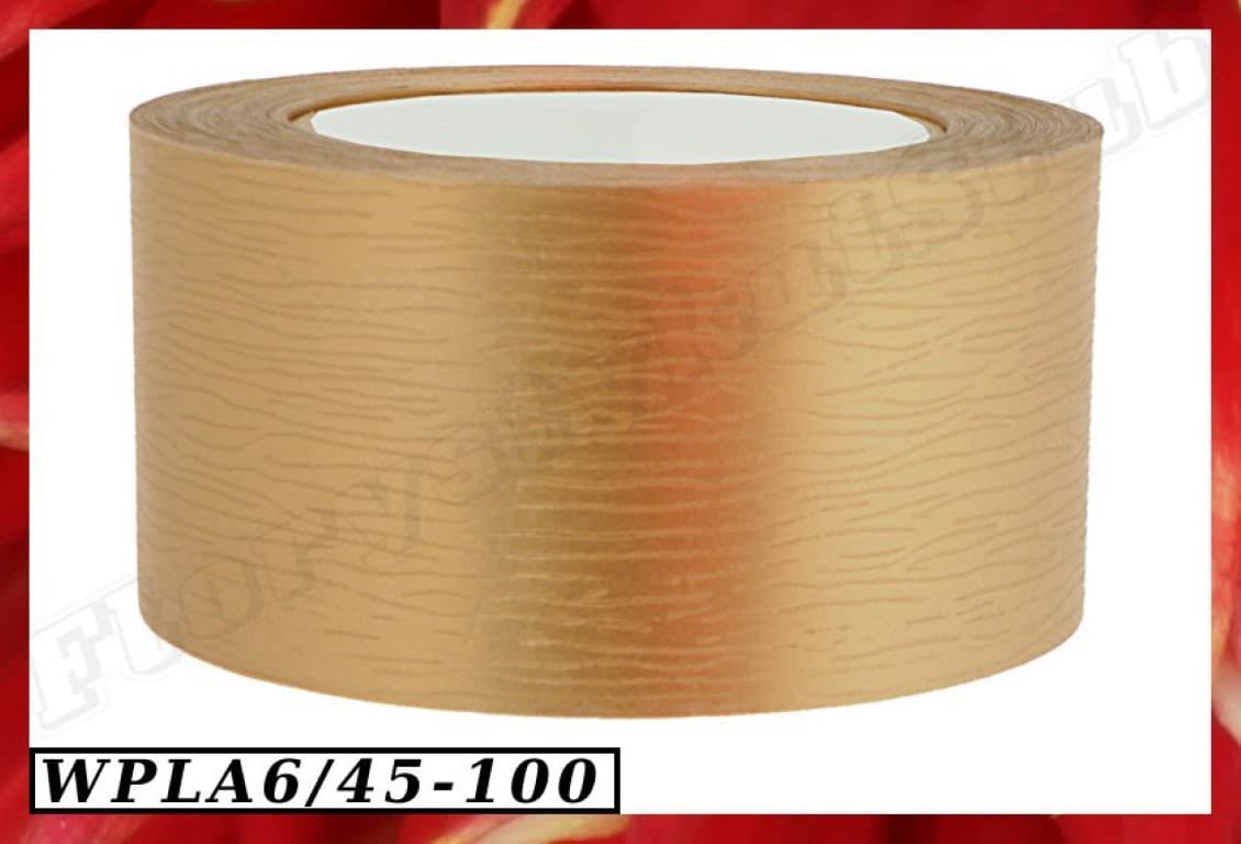 Wstążka plastikowa 6cm/45mb, złota