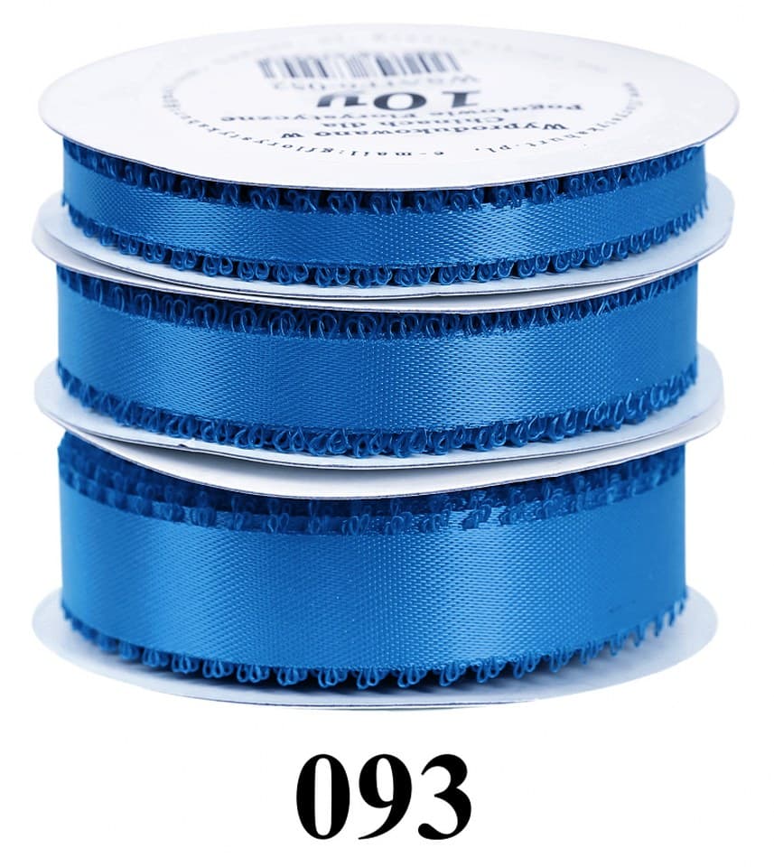 Wstążka satynowa z frędzlami, 6mm/10y, chabrowa