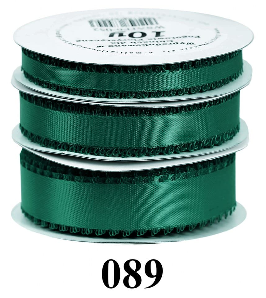 Wstążka satynowa z frędzlami, 15mm/10y, butelka