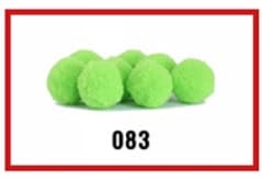 Pompony welurowe, śr.3cm/20szt, seledynowe