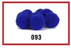 Pompony welurowe, śr.3cm/20szt, chabrowe