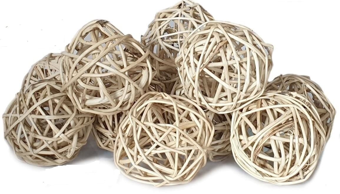 Pleciona Kula rattanowa śr.10cm/6szt, naturalna