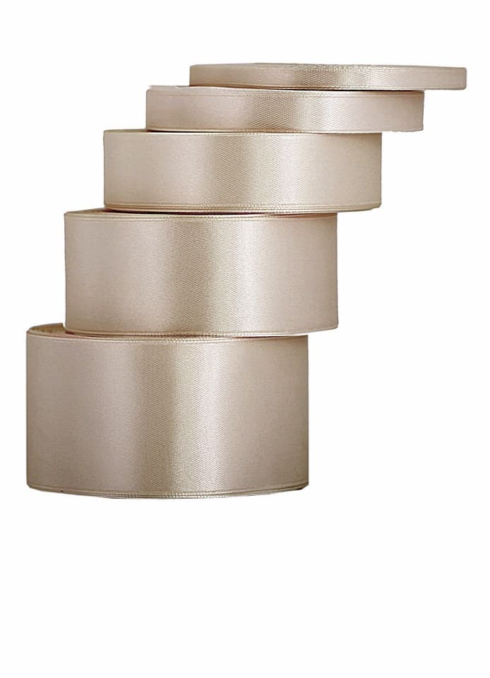 Wstążka satynowa 6mm/32mb, kawa z mlekiem/2