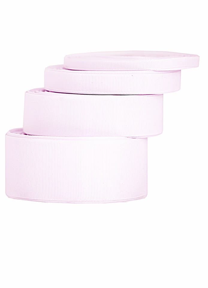 Wstążka rypsowa, 25mm/22mb, biały pudrowy