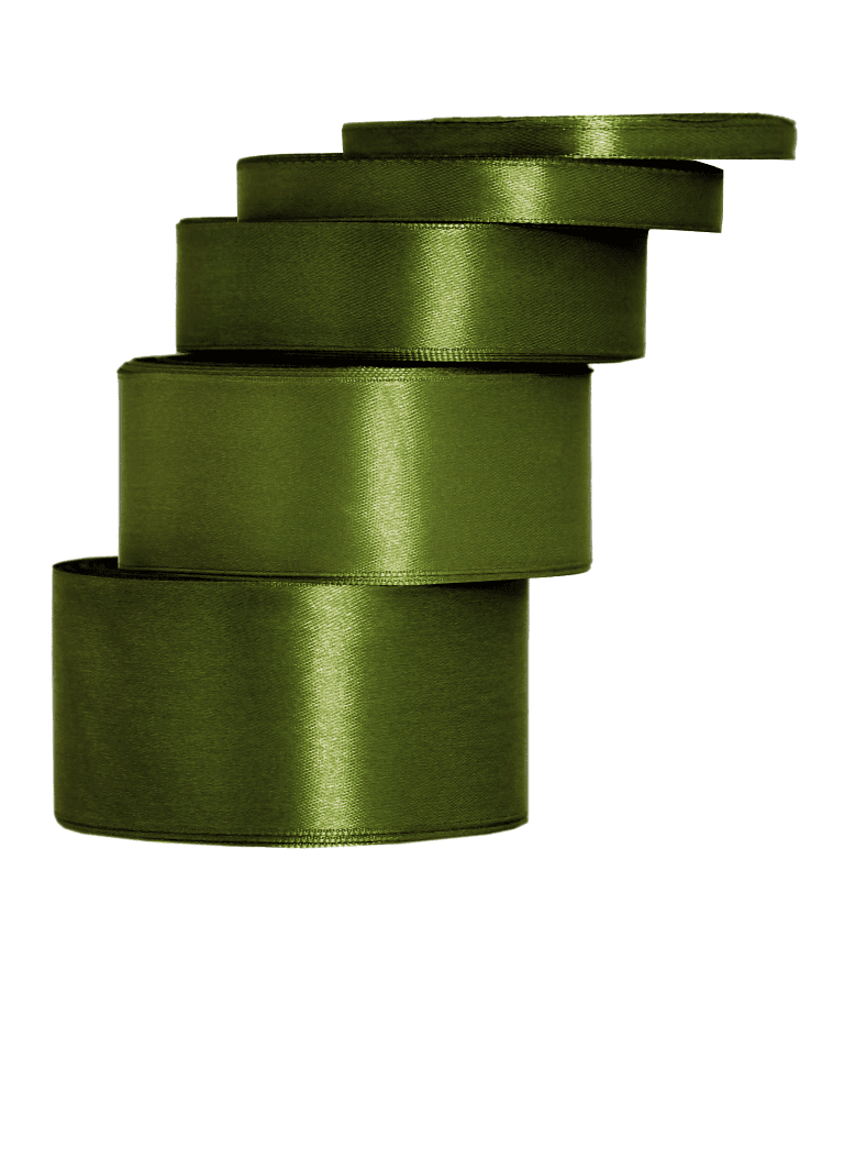 Wstążka satynowa 12mm/32mb, ciemna oliwka/3