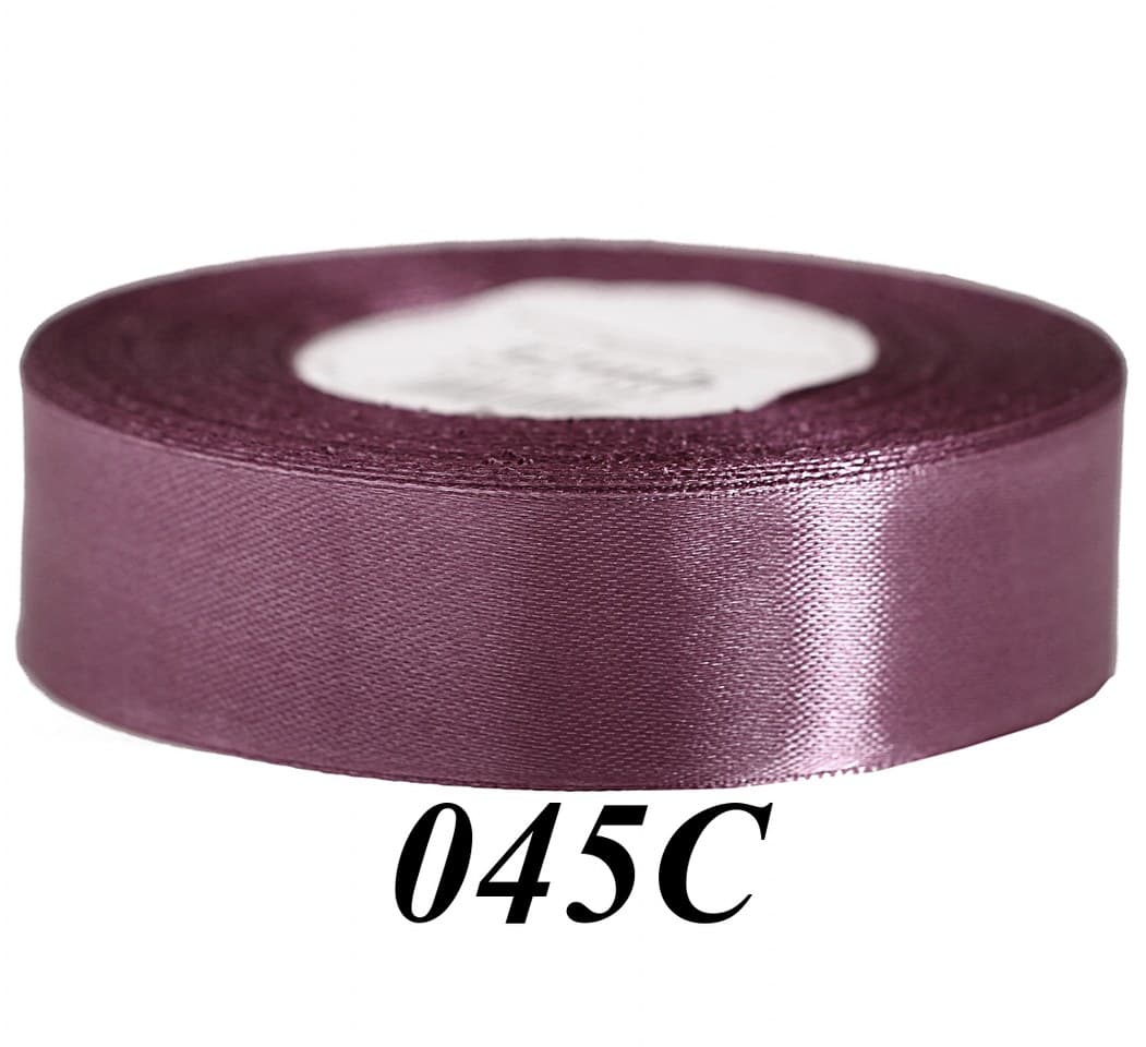 Wstążka satynowa 25mm/32mb, ciemny brudny róż