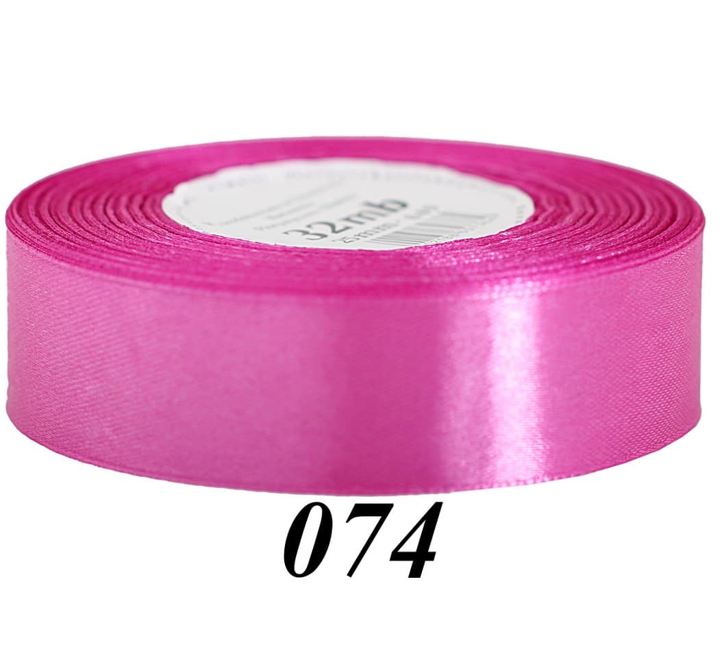 Wstążka satynowa 25mm/32mb, cyklamenowa