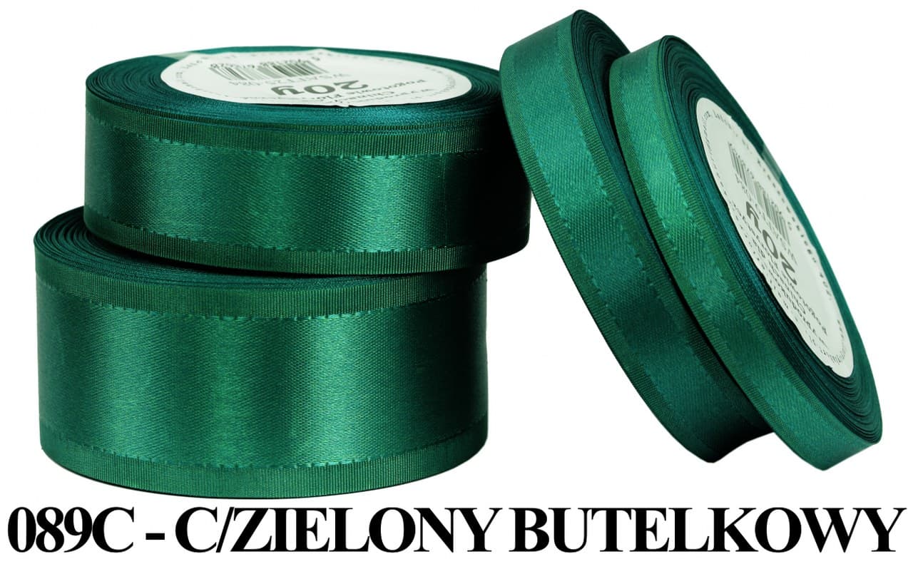 Wstążka z paskami satyna/tafta 25mm/20y c.butelka