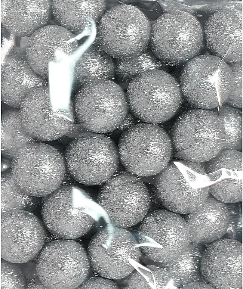 Kulki styropianowe z brokatem śr.2cm/25sz, srebro