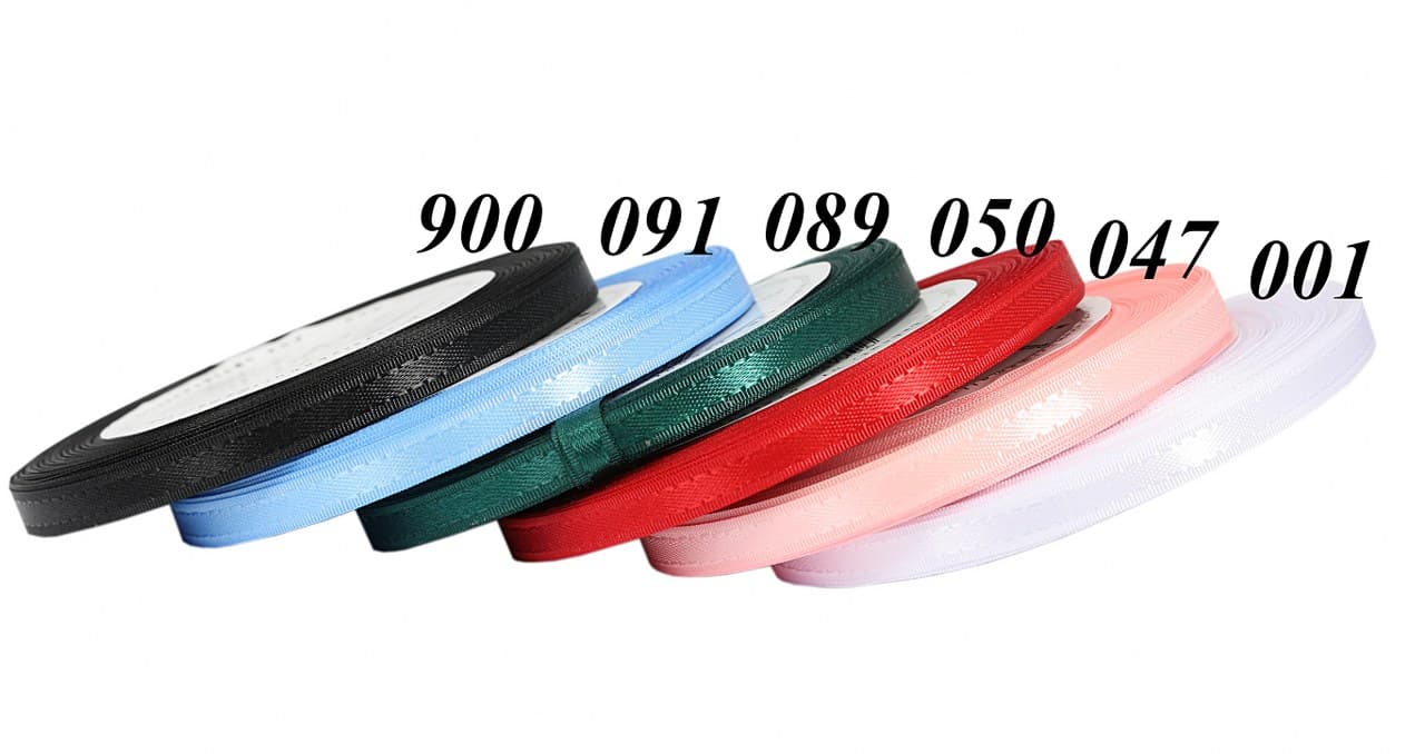 Wstążka z paskami satyna/tafta 6mm/20y, c.czerwona