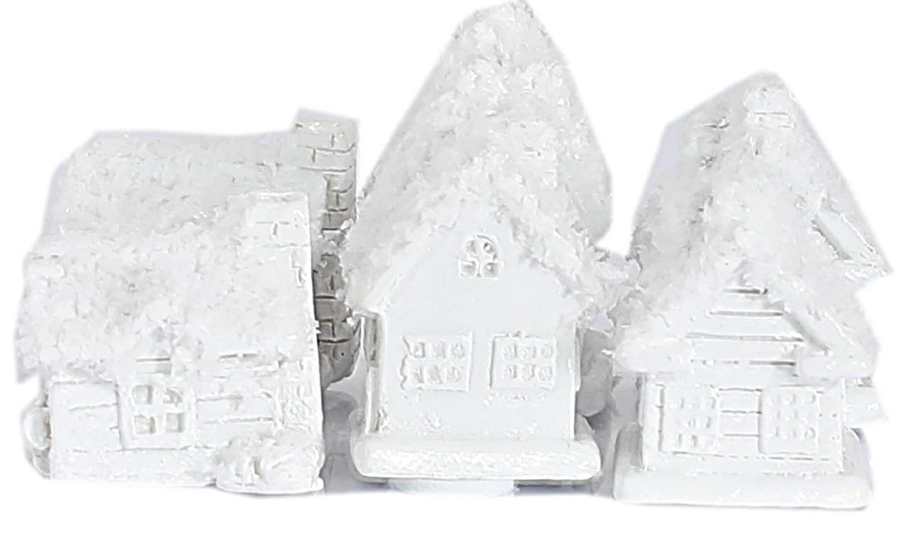 Figurki ośnieżone domki do klejenia, 2x2x3cm/6szt