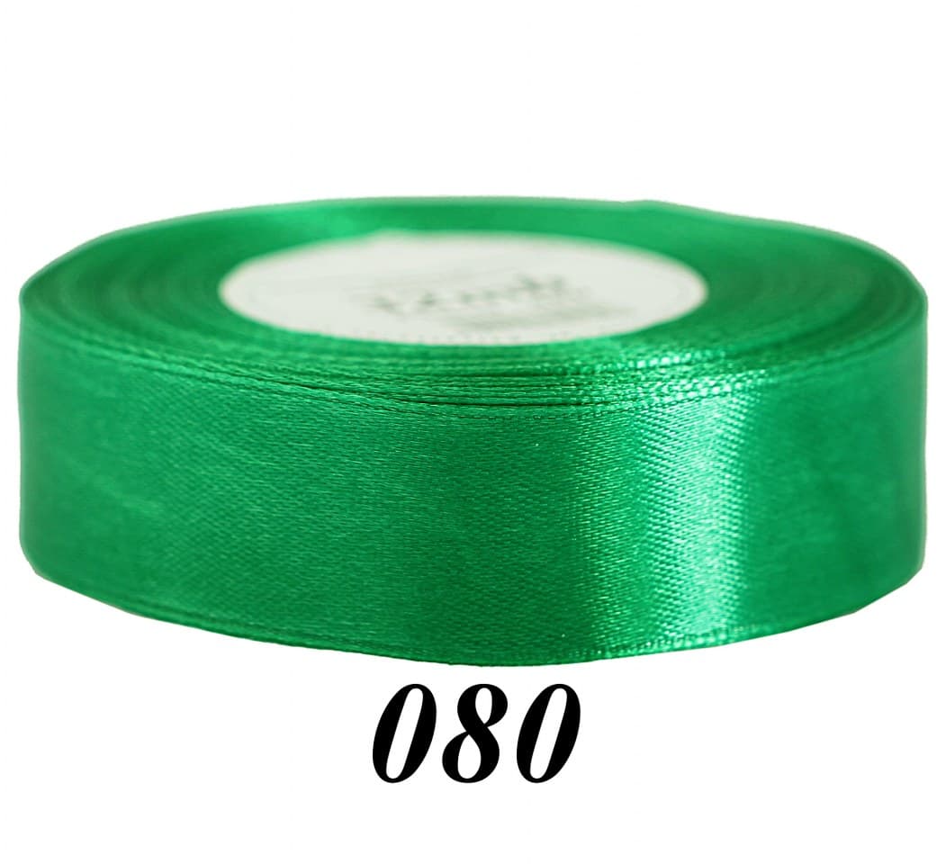 Wstążka satynowa 25mm/32mb, zielona