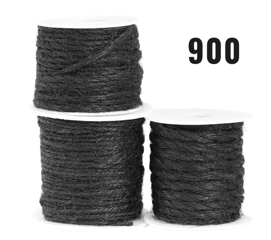 Sznurek jutowy pleciony, 3mm/10mb, czarny