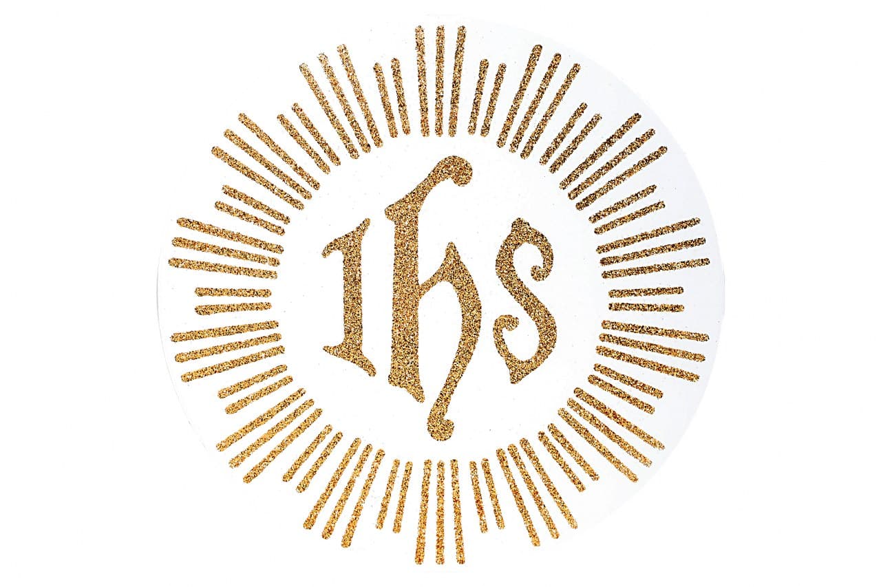 Okrągła hostia ze styropianu z brokatem, śr.27cm