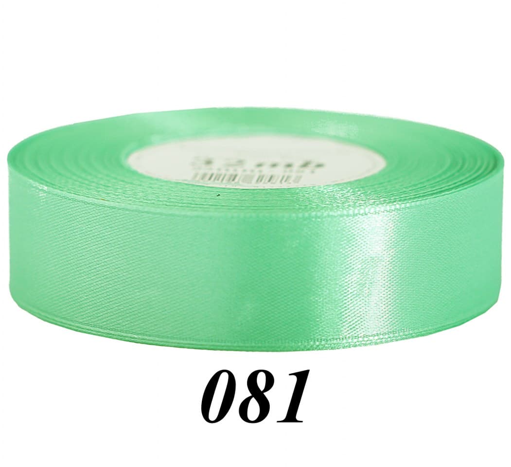 Wstążka satynowa 25mm/32mb, jasnozielona